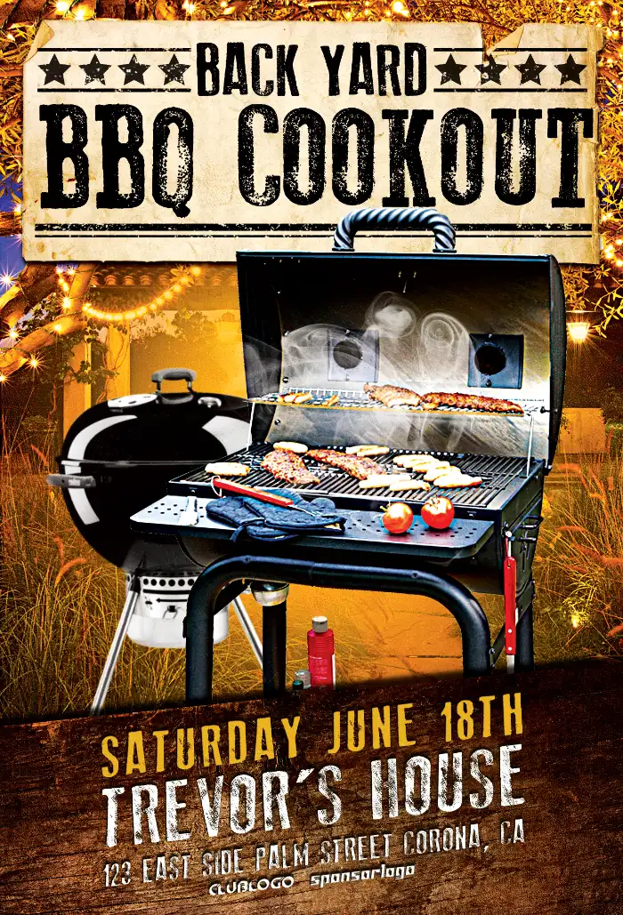 Backyard BBQ Party Flyer Template