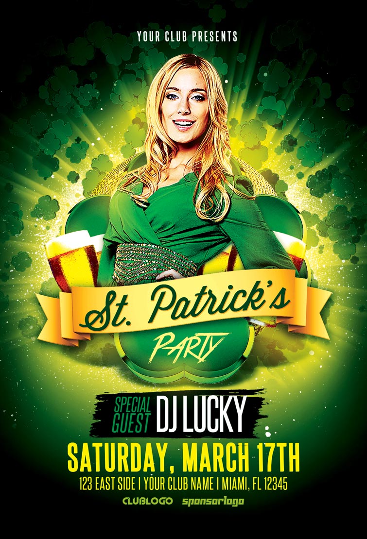 St. Patrick's Party Flyer Template