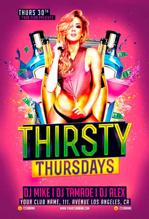 Thirsty Thursdays Flyer Template
