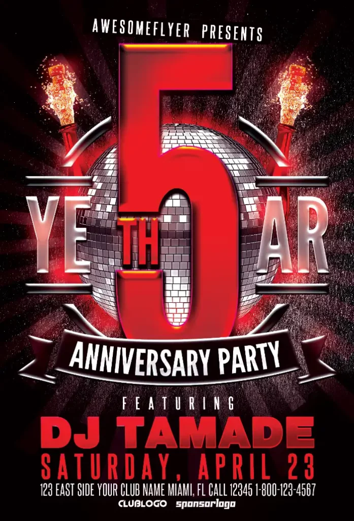 Anniversary Flyer Template | Awesomeflyer.com