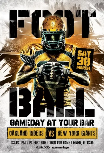 American Football Game Day Flyer Template