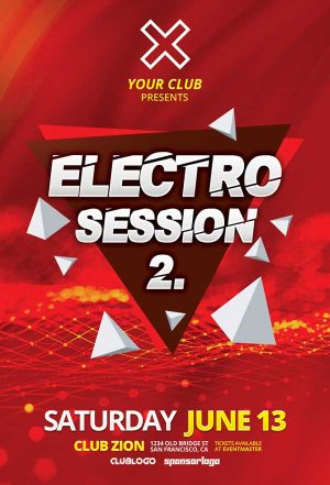 Electro Club Session Vol. 2 Free Flyer Template