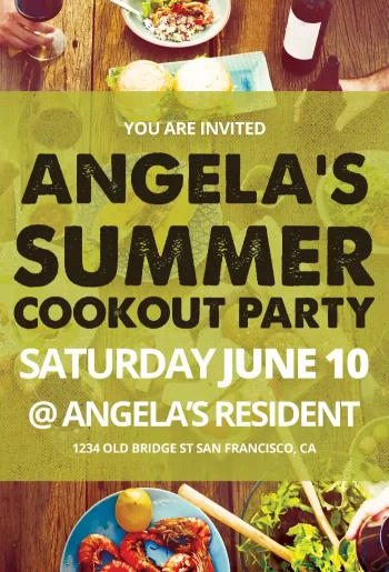 Cookout Party Free Flyer Template